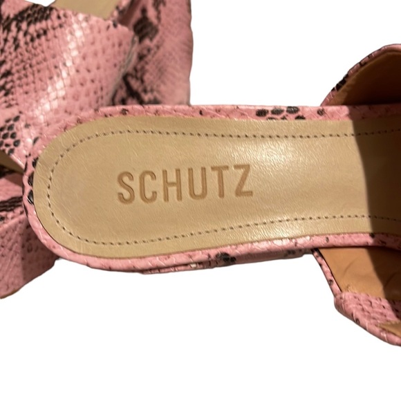 SCHUTZ Aretha Snake-Embossed Platform Sandals 7.5 - Picture 11 of 13
